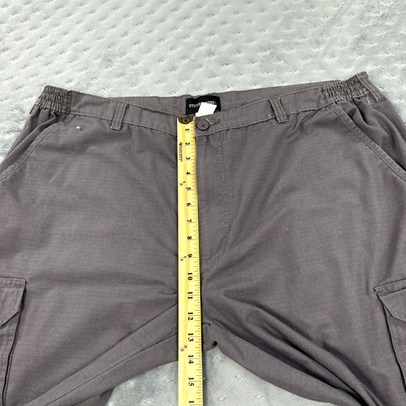 Stone Creek Pants Mens 44X30 Gray Canvas Cargo Rip Stop Gorpcore Gorp Tactical - Picture 5 of 9